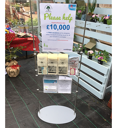 Literature and poster stand - 10mm bar stand